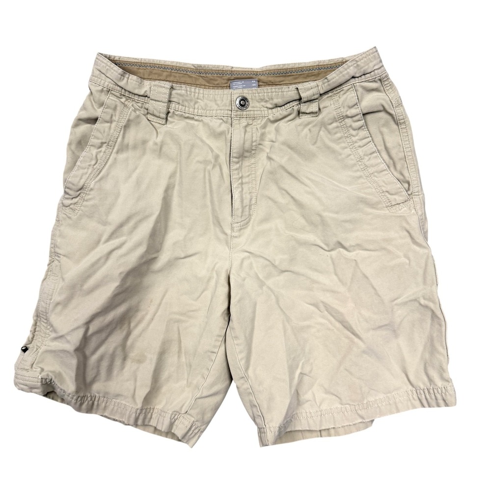 Columbia Shorts Mens 34 Beige Omni-Shield Cargo Nylon Hiking Travel Outdoor